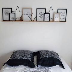 Parure de draps noir et blanc