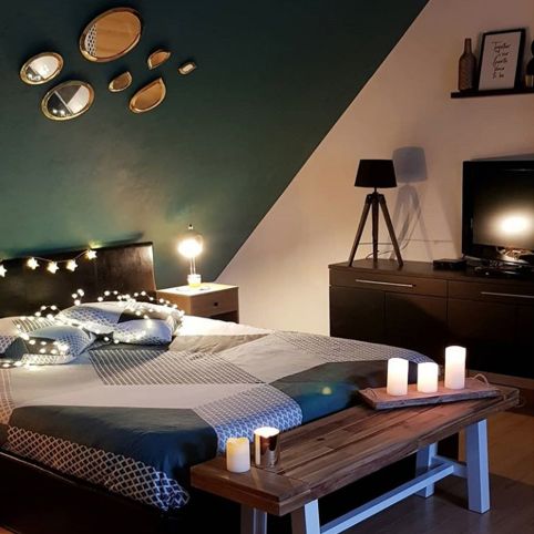 Housse de couette et deux taies Boreal vert
