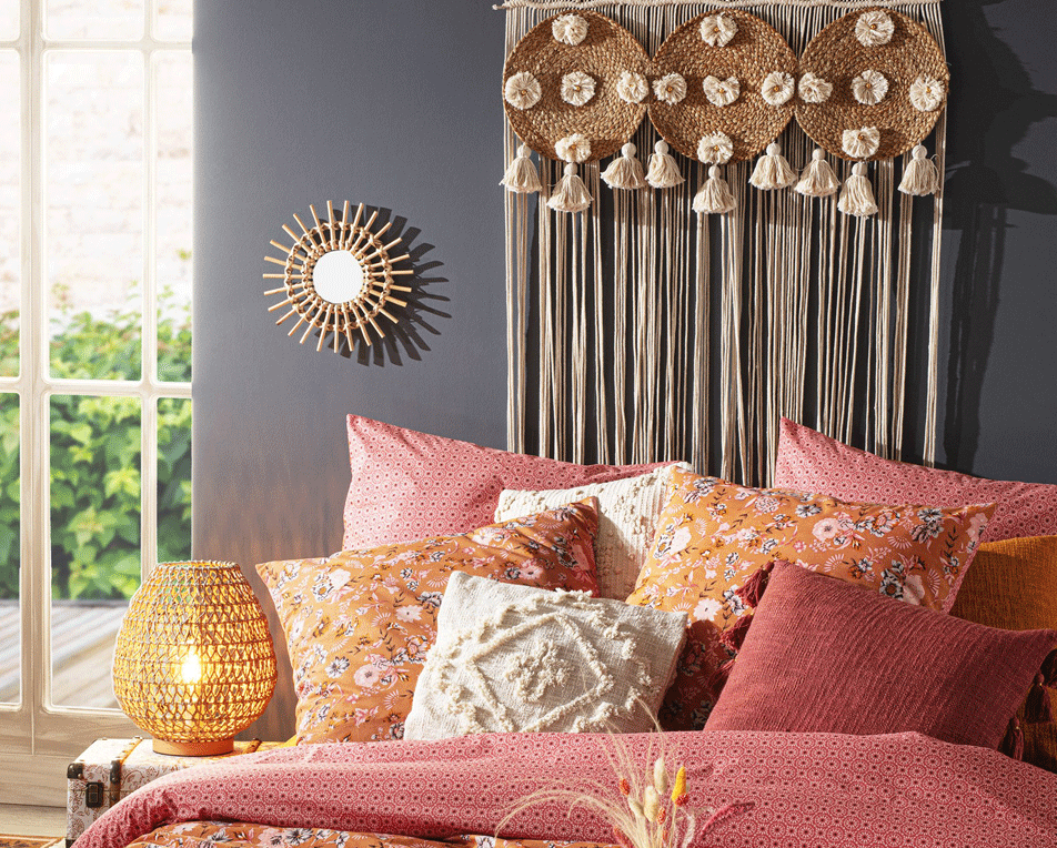slaapkamer in exotische stijl