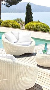 Salon de jardin Java Blanc