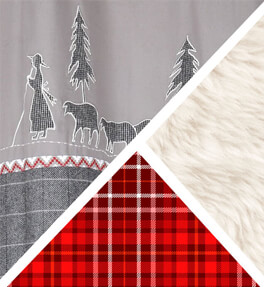 Couleurs et motifs style chalet de montagne
