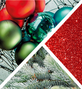 Materialien und Farben Familien Weihnacht