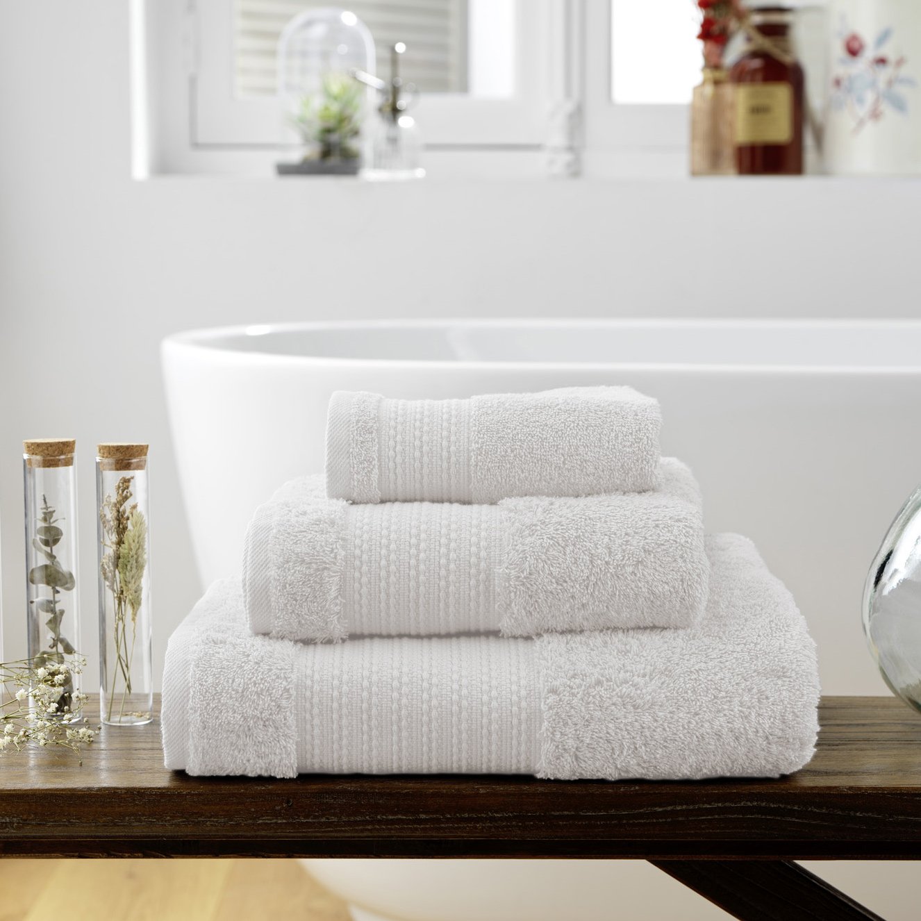 Serviette De Bain Coton Bio X Cm Garance Blanc Chantilly