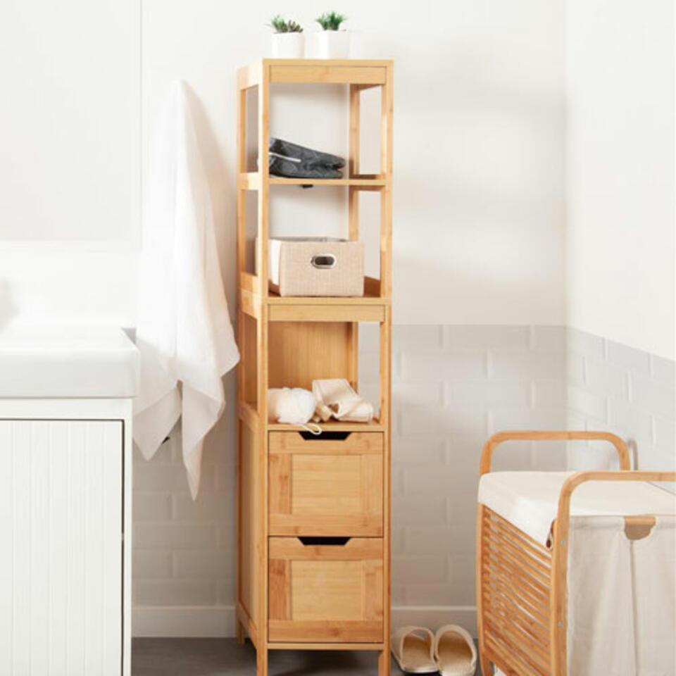 meuble de rangement en bois pour salle de bain