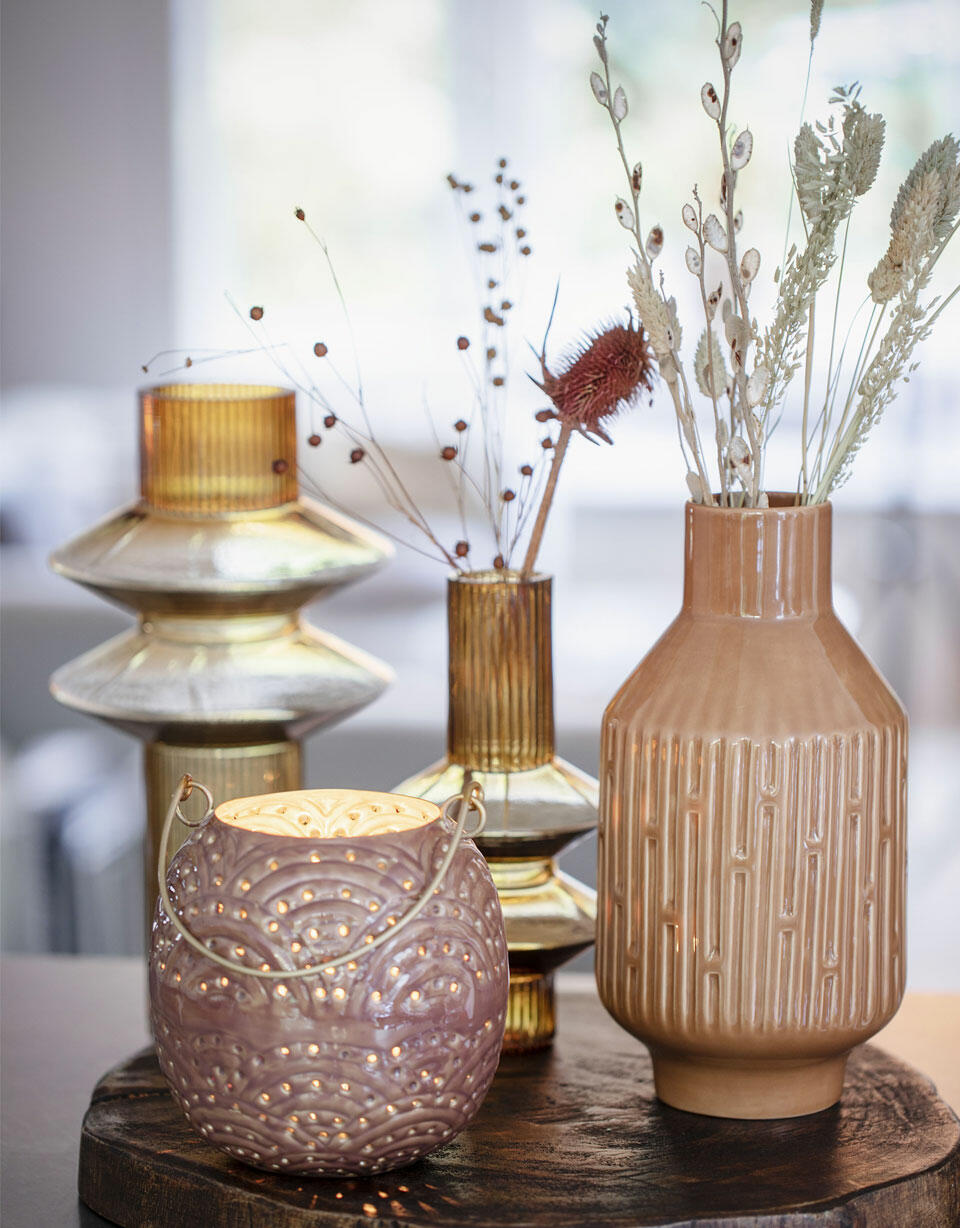 vases roses ceramique