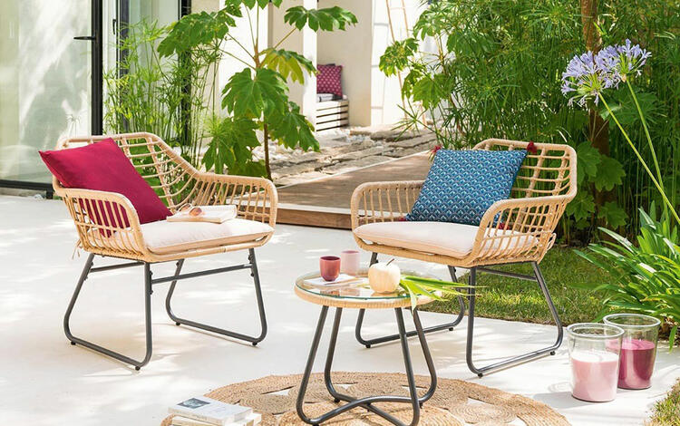 salon de jardin rotin