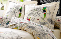 linge de lit motifs oiseaux