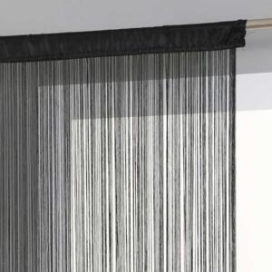 Rideau de fil (90 x H200 cm) Uni Noir