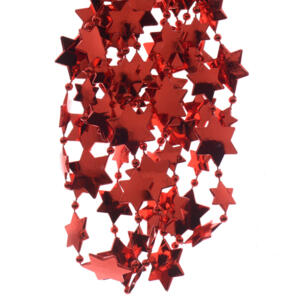 Guirlande de Noël étoile/perle Alpine Rouge