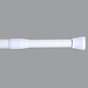 Barre de rideau de douche autobloquante (de 135 à 250 cm) Blanc