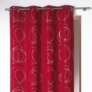 Rideau tamisant (140 x H260 cm) Bully Rouge