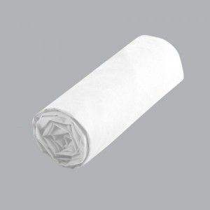 Drap housse coton supérieur (90 cm) Confort Blanc