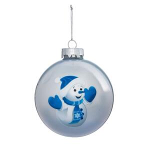 Boule de Noël (D80 mm) Mon premier Noël Mon premier Noël Bonhomme de neige  bleu