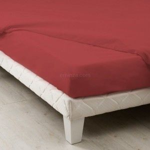 Drap housse coton (140 cm) Félicie Rouge garance