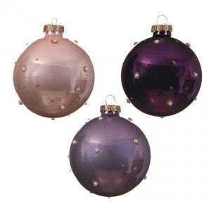 Lot de 3 boules de Noël (D80 mm) Yumi Multicouleur