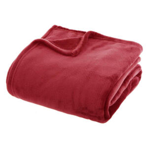 Plaid doux (230 cm) Tendresse flanel Rouge