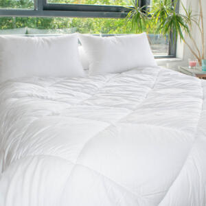 2 piezas color blanco y blanco lana edredón de verano ligero lavable a 95° con diseño reversible 135 x 200 cm OekoTex se puede usar sin fund Edredón de verano de microfibra 