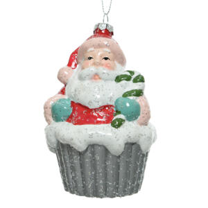 Papá Noel para colgar Cupcake Multicolor