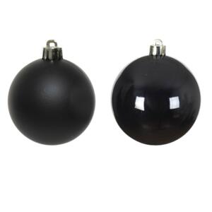 Lot de 6 boules de Noël (D80 mm) Alpine Noir