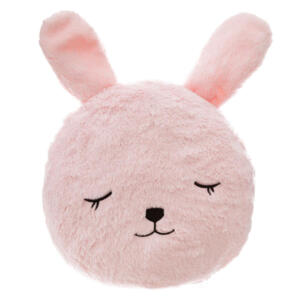 Coussin fausse fourrure Lapin Rose