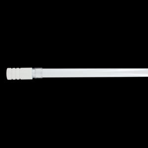 Kit de tringle extensible (135 à 225 cm) Cylindre strié Blanc