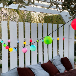 Guirlande lumineuse avec kit de démarrage Party Guinguette 7 m Multicolore 20 LED Raccordable