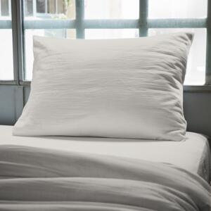 Funda para almohada rectangular en gasa de algodón (L70 cm) Gaïa Gris nube