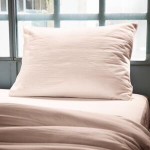 Funda para almohada rectangular en gasa de algodón (L70 cm) Gaïa Rosa palo