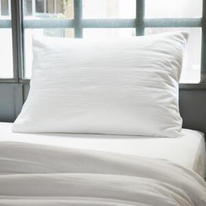 Funda para almohada rectangular en gasa de algodón (L70 cm) Gaïa Blanco chantilly