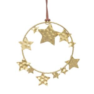 Estrella de Navidad para colgar Círculo Oro