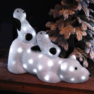 Famille d'ours lumineux et pingouins Blanc froid 50 LED