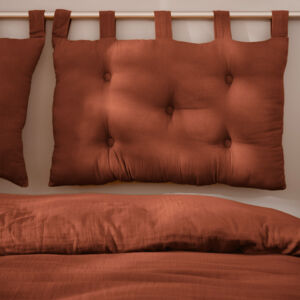 Tête de lit gaze de coton (80 cm) Gaïa Terracotta