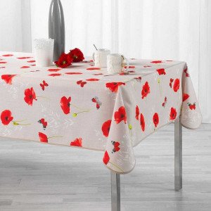 Nappe rectangulaire (L240 cm) Sweet Poppy Rouge