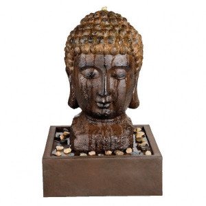 Fontaine Bouddha visage - Marron