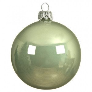 Lot de 6 boules de Noël (D80 mm) Arctique Vert sauge