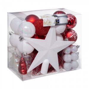 Kit de décoration de sapin de Noël Aspen Rouge / Blanc