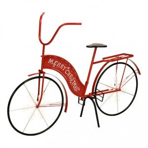 Vélo déco Merry Christmas rouge