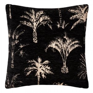 Housse de coussin (40 cm) Palm Noire