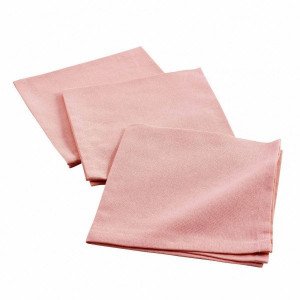 Lot de 3 serviettes coton Initia Rose