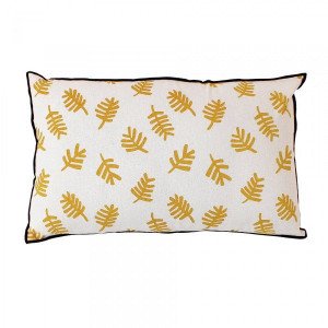 Coussin rectangulaire Lily Jaune moutarde