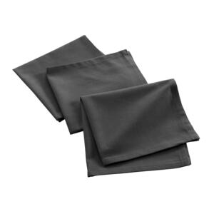 Lot de 3 serviettes coton recyclé (40 cm) Mistral Gris anthracite