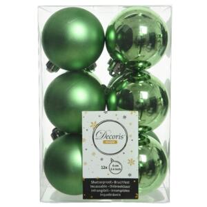 Lot de 12 boules de Noël (D60 mm) Alpine Vert gui