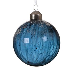 Lot de 3 boules de Noël (D80 mm) Vernis Bleu