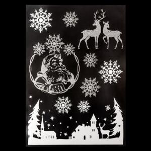 Stickers pour fenêtre Noël Nature blanc