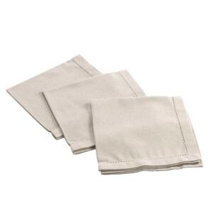 Lot de 3 serviettes (40 cm) Charline Beiges