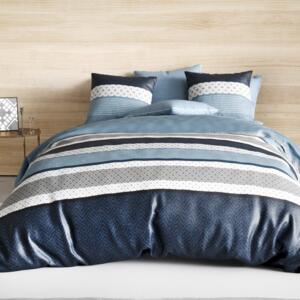 Funda Nórdica y dos fundas para almohada en algodón (260 cm) Lorenzo Azul