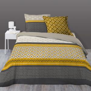 Funda Nórdica y dos fundas de almohada en algodón (240 cm) Isigeo Amarillo