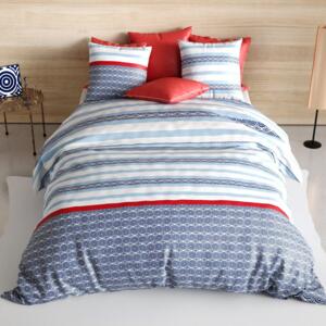 Funda nórdica y dos fundas de almohada en algodón (240 cm) Santorini Azul
