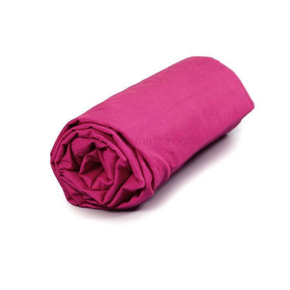 Drap housse coton (90 cm) Lina Bois de rose