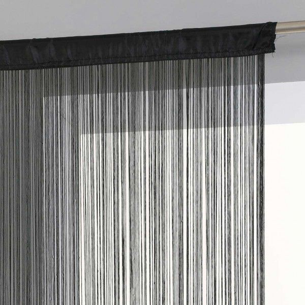 Rideau de fil (120 x H240 cm) Uni Noir